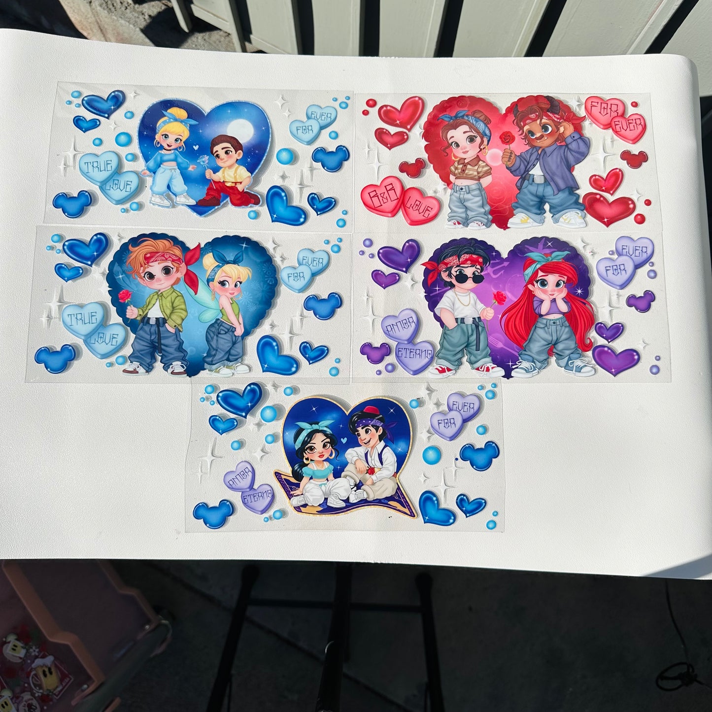 LOVE couple UVDTF bundle