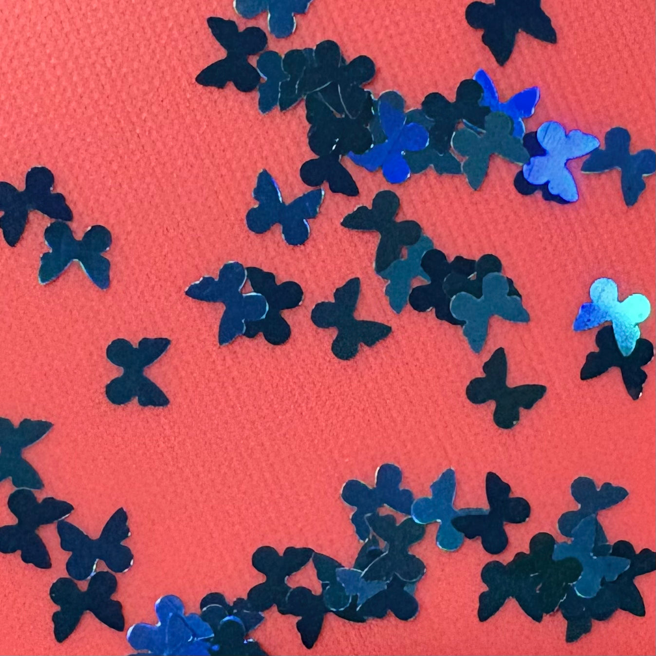 Blue Butterflies Glitter Shapes