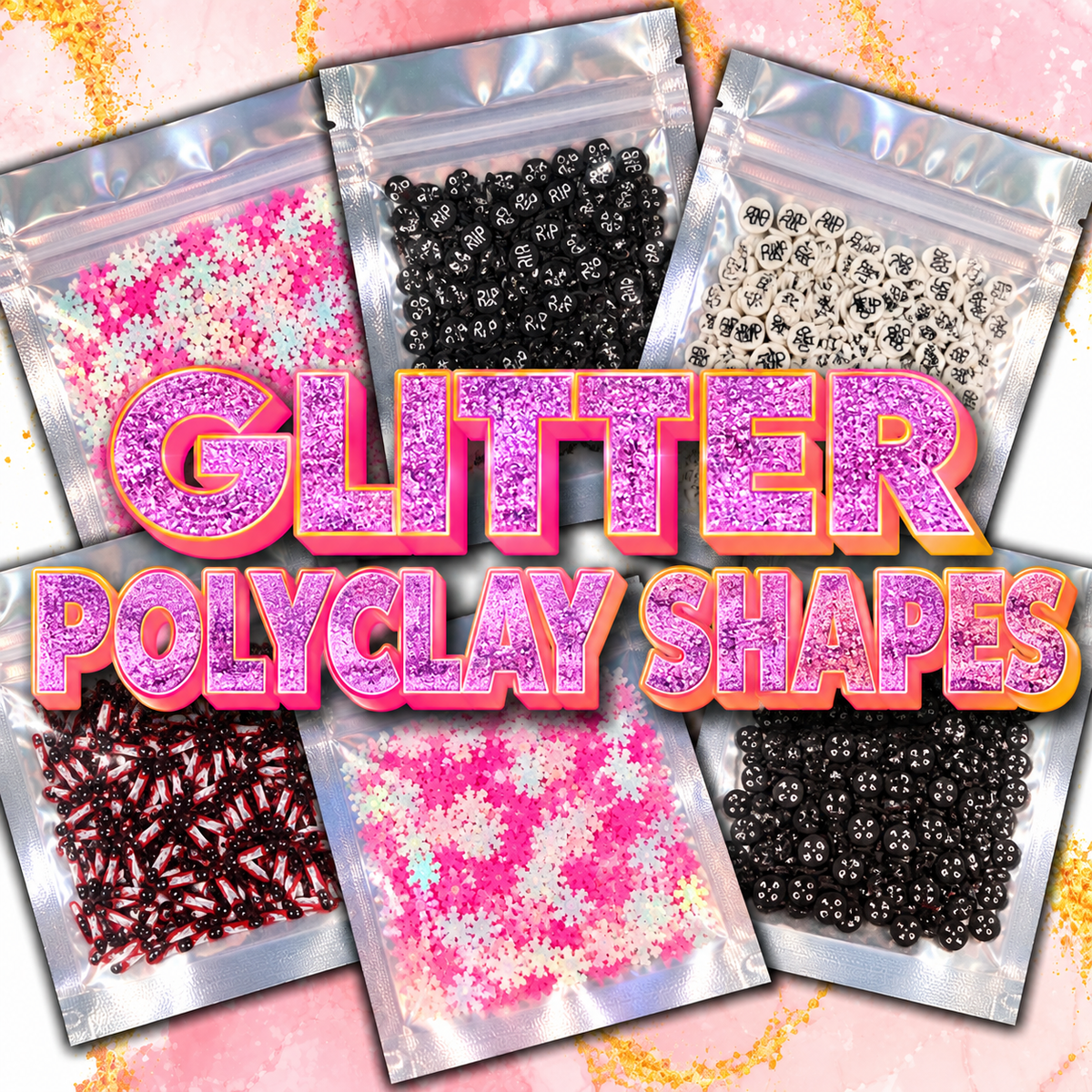 Glitter/Polyclays Shapes
