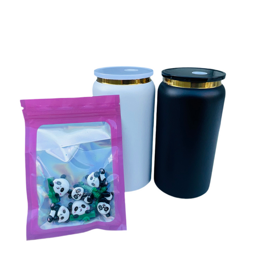 Panda Stainless Steel 16oz Can (2pk)