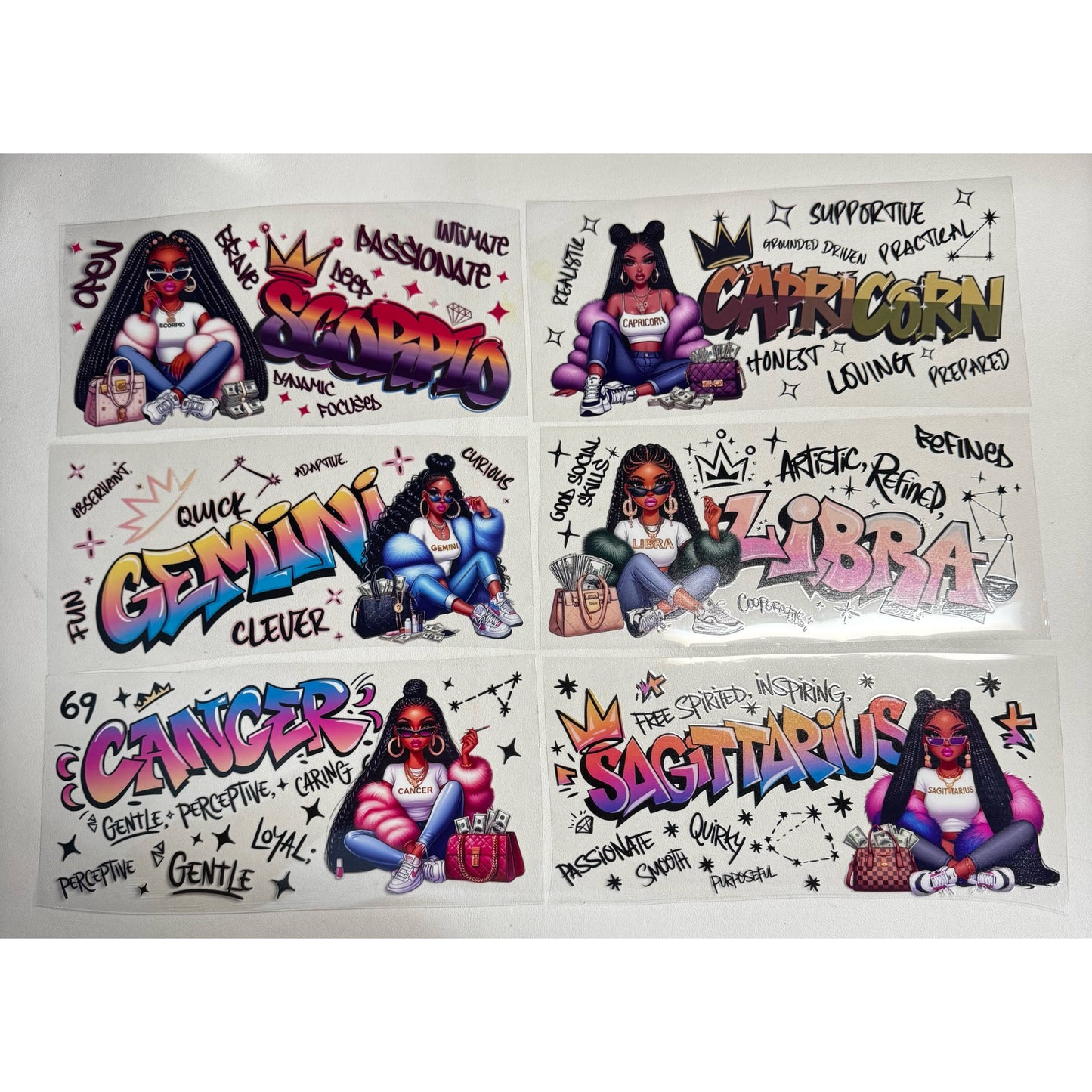 Airbrush Zodiac Uvdtf Bundle (12 pack)