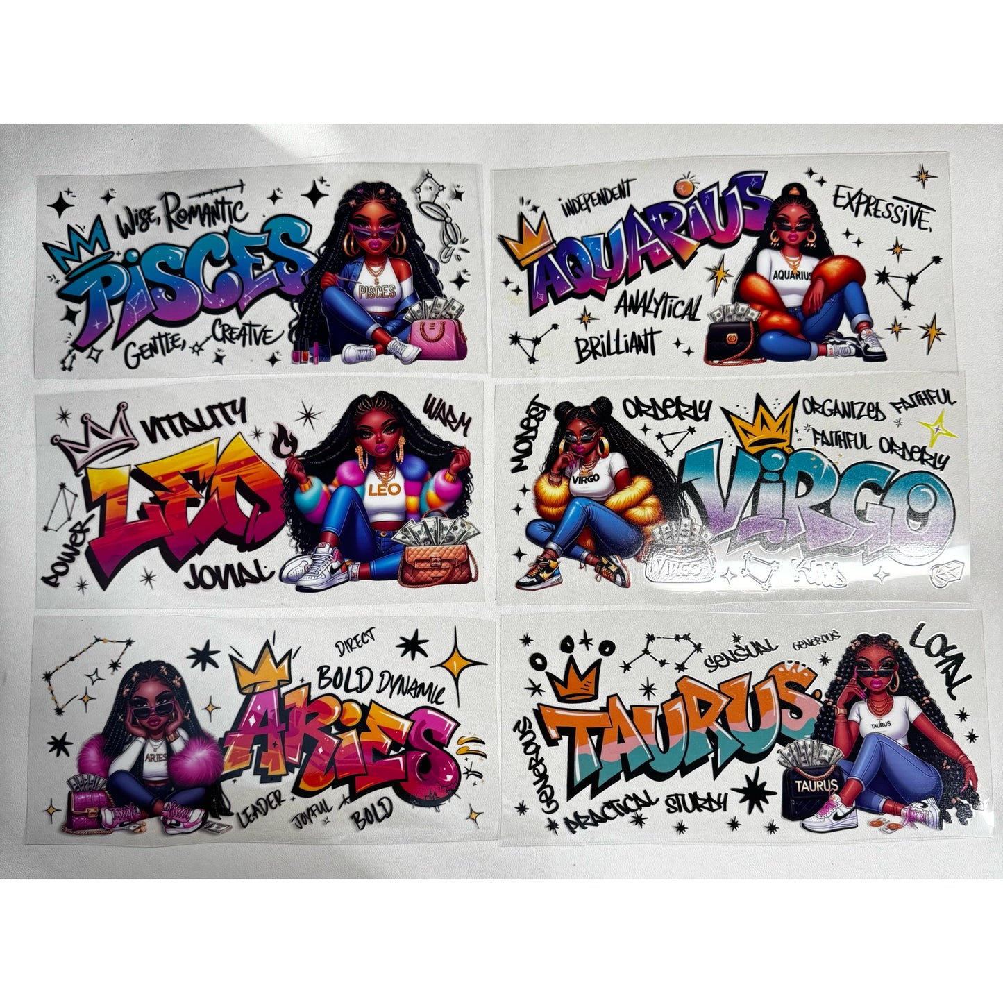 Airbrush Zodiac Uvdtf Bundle (12 pack)