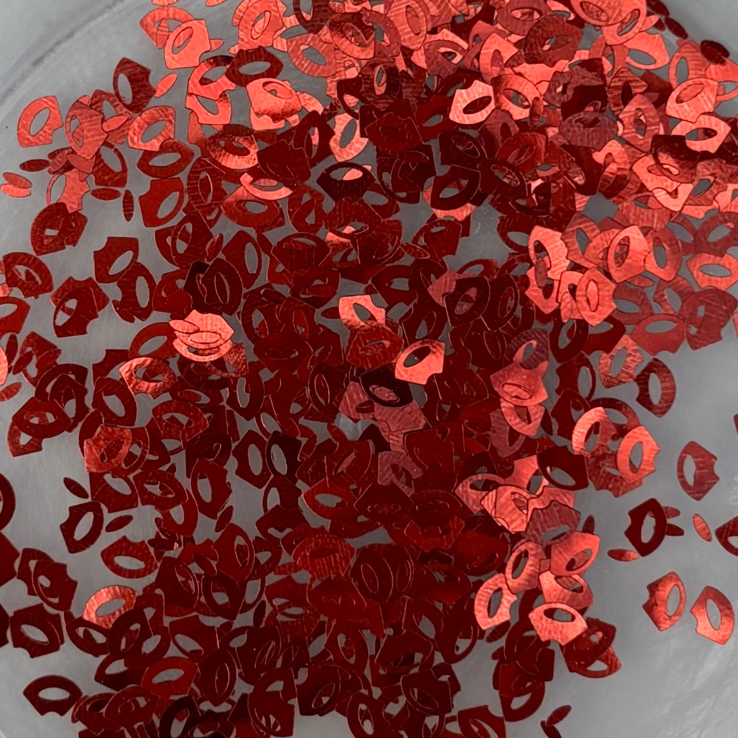 Red Lips Glitter Shapes