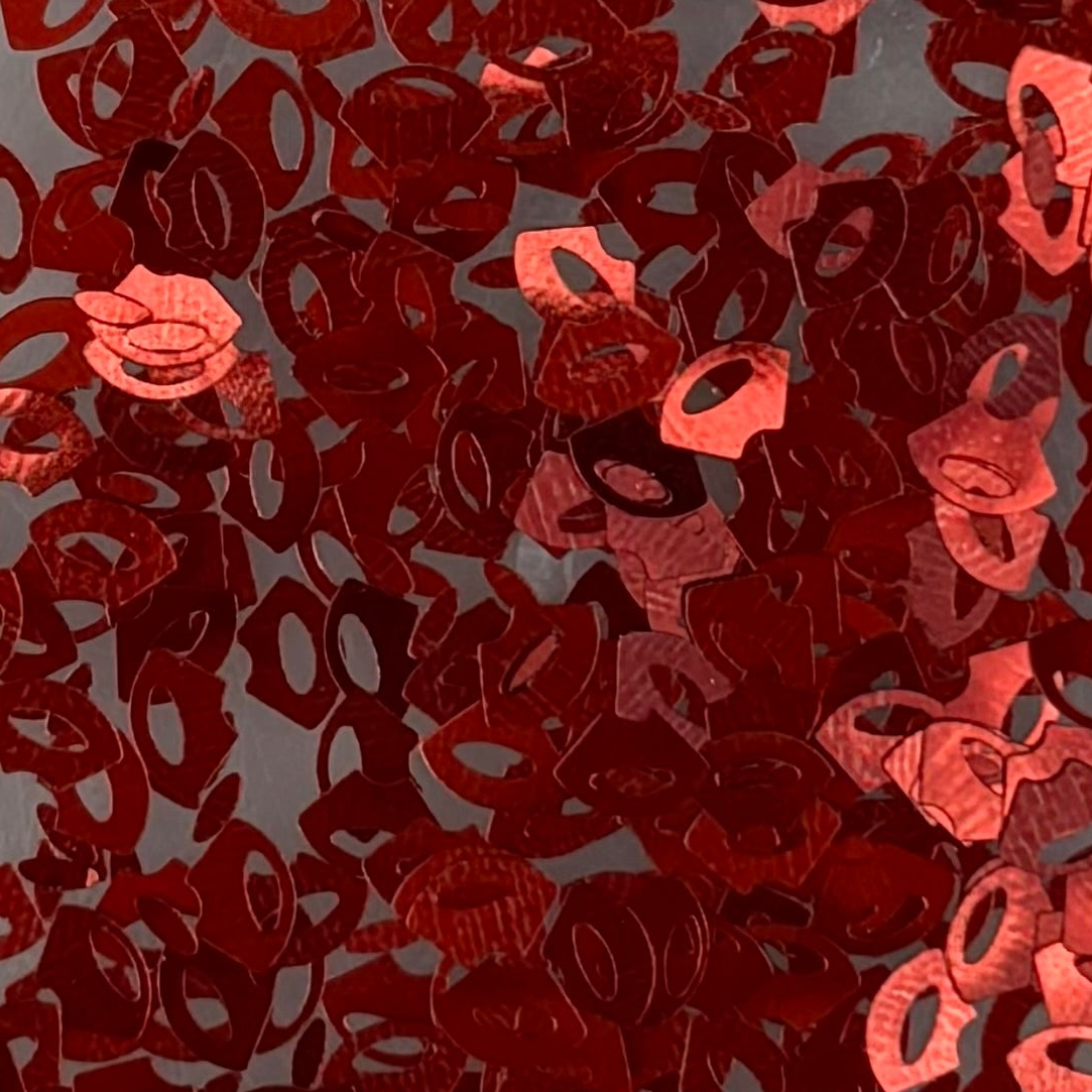 Red Lips Glitter Shapes