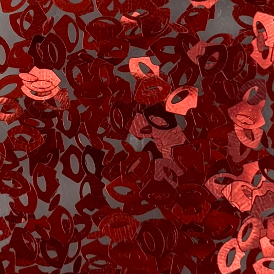 Red Lips Glitter Shapes