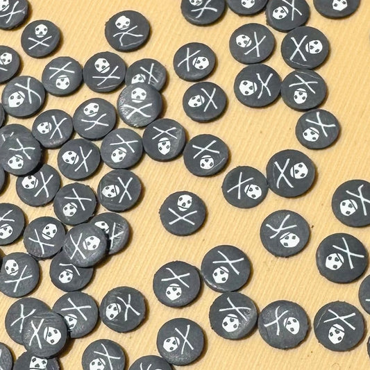 Black Skulls (polyclays)
