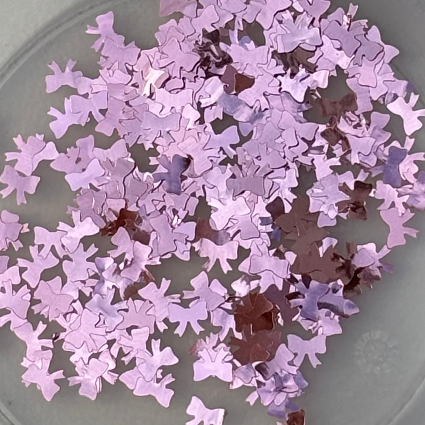 Pink Bow Glitter Shapes