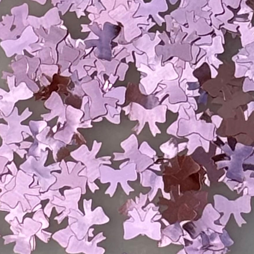 Pink Bow Glitter Shapes