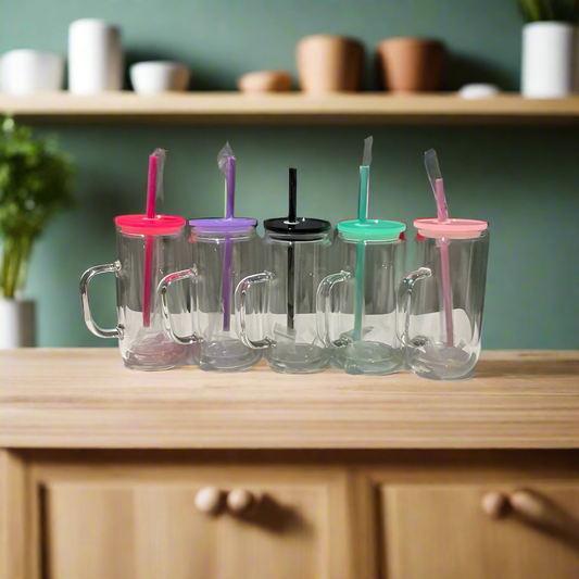 16oz Snowglobe Mugs 5pk, PP lids