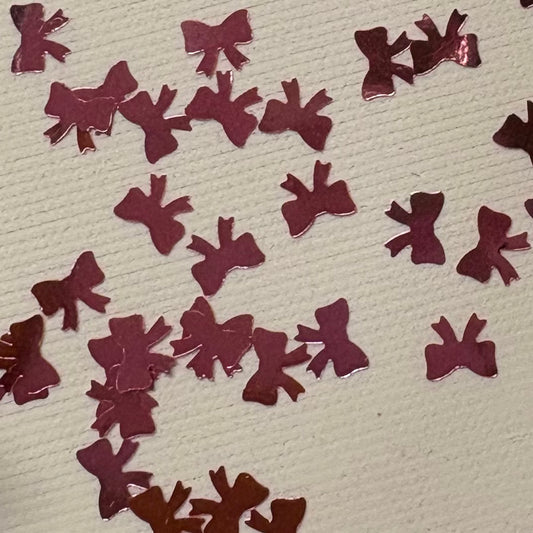 Pink Bow Glitter Shapes