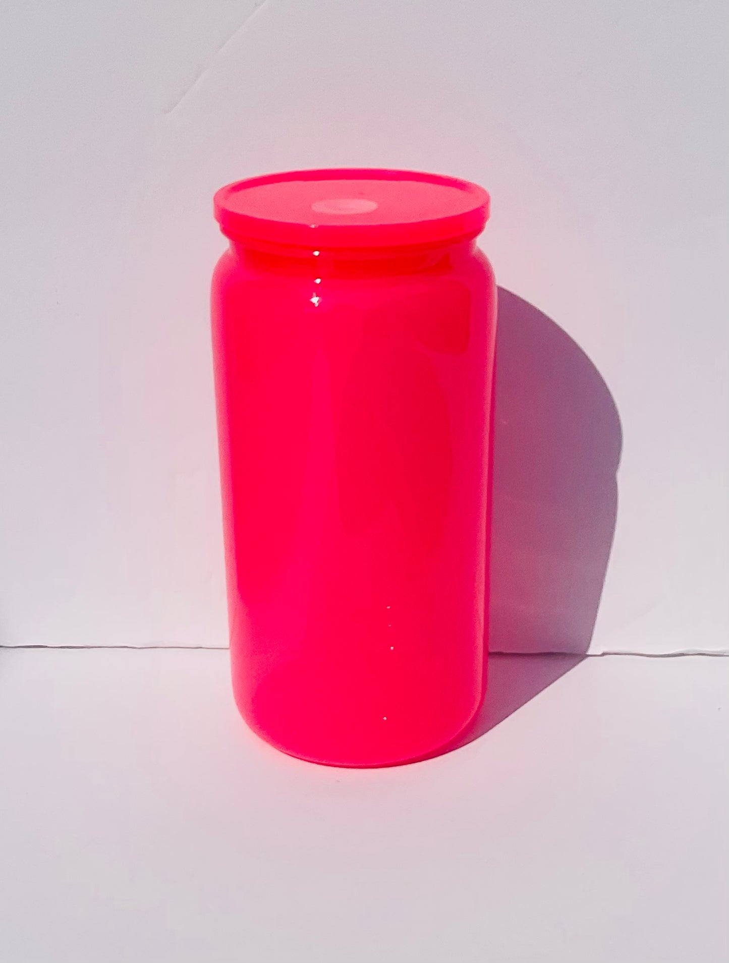 16oz Neon Plastic Acrylic Can 5pk