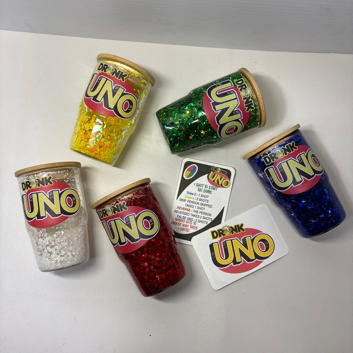 Drunk Uno Shot Glass Set