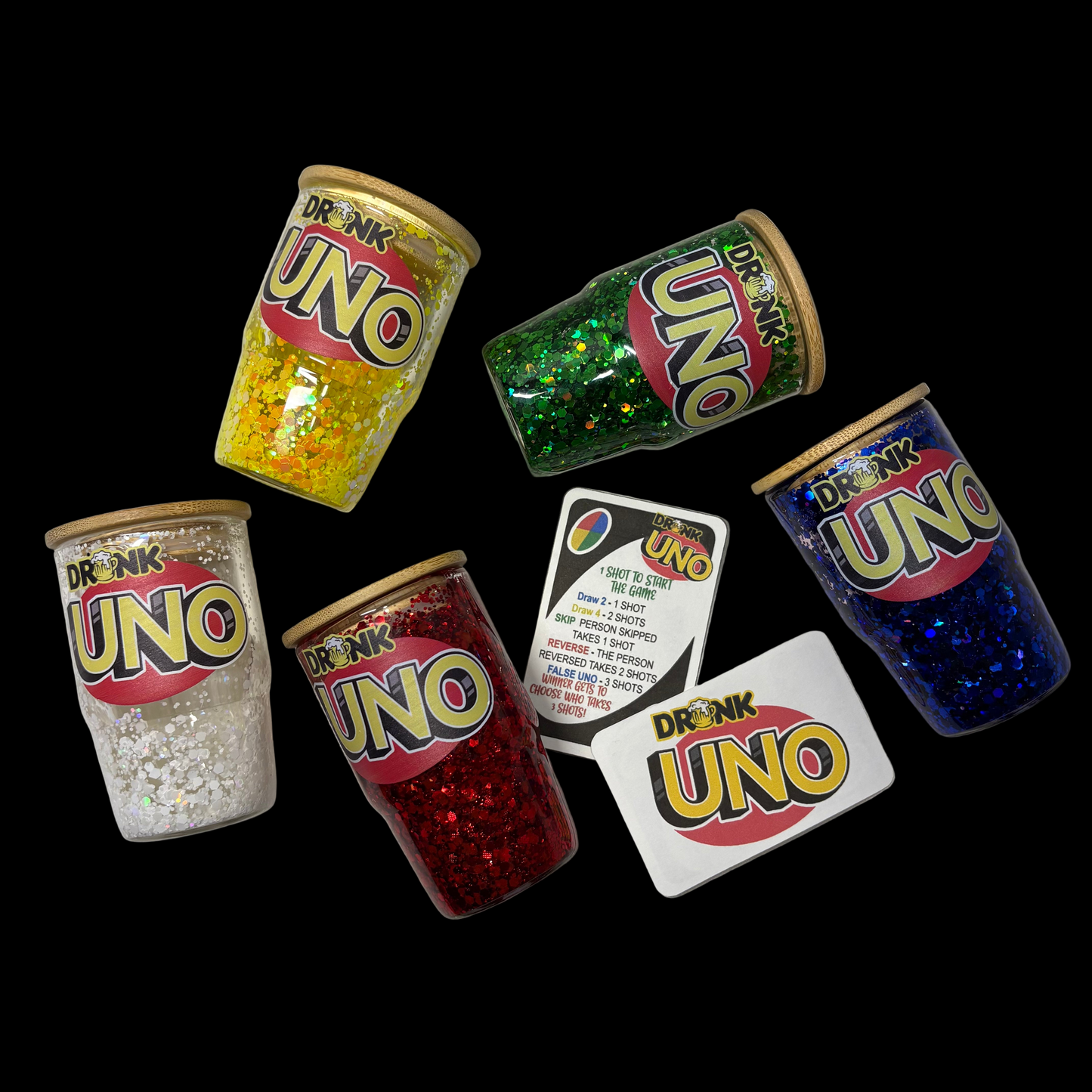 Drunk Uno Shot Glass Set
