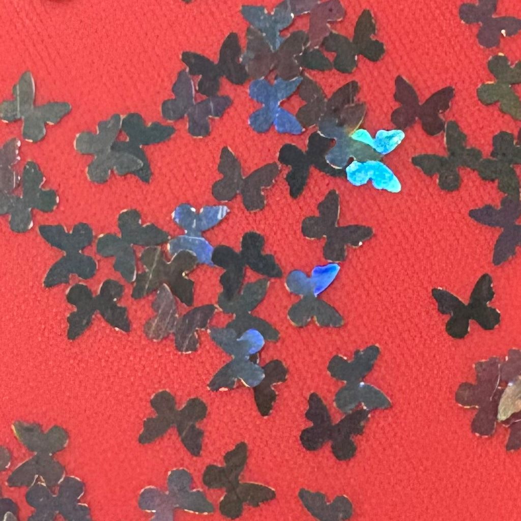 Silver Butterfly Glitter Shapes