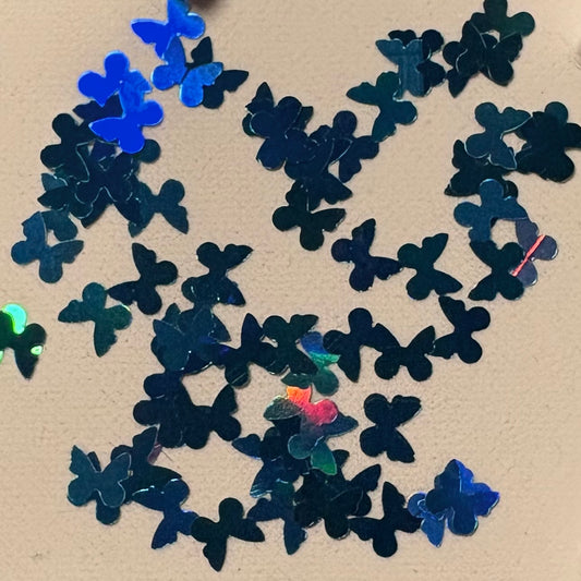 Blue Butterflies  Glitter Shapes